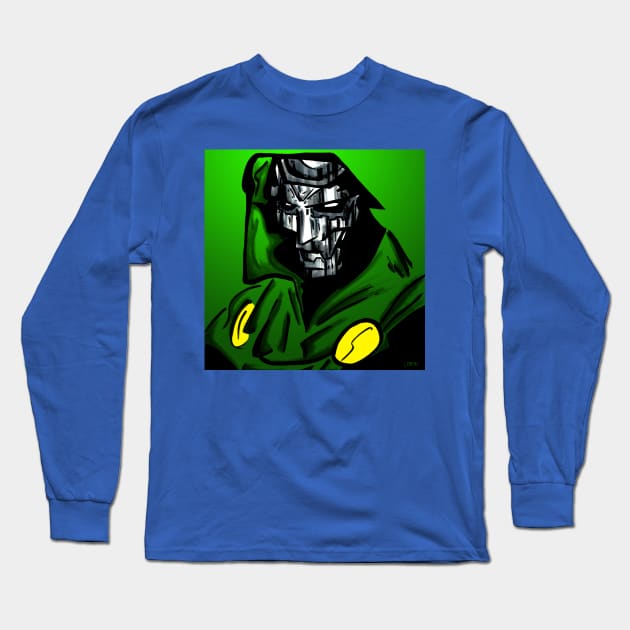 the doctor doom in secret wars with fantastic four Long Sleeve T-Shirt by jorge_lebeau